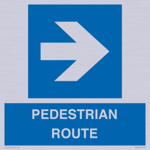 PEDESTRIAN ROUTE - right arrow